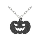 Prívesok náhrdelník HALLOWEEN čierne BAD PUMPKIN trblietky