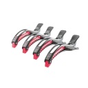 BEA BELEZA Penguin Clip Black-Red čierno-červené sponky do vlasov, 4 kusy