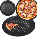 Plech na pečenie PIZZA, dierovaný plech, 32 cm, nepriľnavý povrch