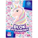 ŠKOLSKÝ BLOK A4 200g/m2 20 LISTOV BIELE PAPIERE, HRUBÝ, HRUB.