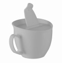 OPÄTOVNE POUŽITEĽNÝ POHÁR S viečkom 250ML SZ