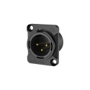 XLR panelová zásuvka Roxtone RX3MD-BG