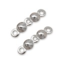 Strieborné 925 lapače Hroty Svorky 6,5x3mm 2 ks