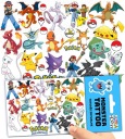 UMÝVAJÚCE DOČASNÉ TETOVANIE PRE DETI DETSKÉ POKEMONY ORIGINÁLNE DIZAJNY