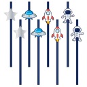 Slamky na pitie Space Planets Astronaut Rocket