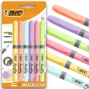 BIC Zvýrazňovač GRIP ŠKOLSKÝ ZVÝRAZŇOVAČ KANCELÁRIA 6 PASTELOVÝCH FARIEB