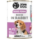 John Dog Good Form Mokré krmivo pre psov bohaté na králiky 400 g