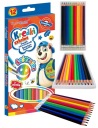 Bambino stierateľné ceruzkové pastelky s gumou, 12 farieb