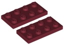 LEGO Tanier 2x4 C. Červená (3020/4539071) x2