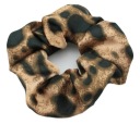 Gumička do vlasov LARGE LEOPHER SILK BROWN WRAPPER