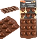 SILIKÓNOVÁ FORMA TVARU SRDCA NA ČOKOLÁDOVÉ PRALINKY ĽADOVÉ ŽELÉ TORTY