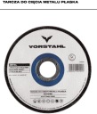 Plochý rezací kotúč na kov 115 x 1 mm, Vorstahl