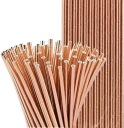 Papierové slamky ROSE GOLD narodeninové metalické slamky na pitie z ružového zlata