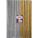 Zvlnený hodvábny papier Happy Color Odtiene sivej a striebornej,