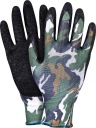 REIS Latexové pracovné rukavice dragony camo, veľkosť 10
