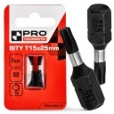 Nárazový bit Nárazové bity TX15 25mm | Nárazový bit pre skrutkovač 2 ks.
