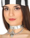 NÁHRDELNÍK PUNKOVÝ PRISONER, STRIEBORNÝ CHOKER