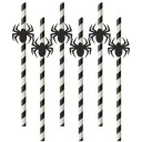 papierové SLAMKY s PRUHMI čierne PAVÚKY tarantule HALLOWEEN X6