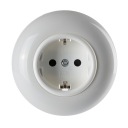LOFT RETRO VINTAGE ZÁSUVKA 230V SCHUKO WHITE JLM
