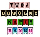 BANNER girlanda AKÚKOĽVEK z vašich vlastných POKYNOVÝCH farieb