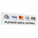 Platba kartou a hotovosťou - nálepka 8,5x30