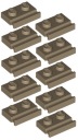 LEGO Plate 1x2 C Rail Béžová 32028/4616711 x10