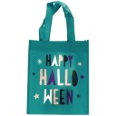 Tyrkysová HAPPY HALLOWEEN TAŠKA na sladkosti a cukríky
