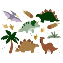 Umývateľné TETOVANIE DINOSAURS Triceratops Stegosaurus Pterodactyl DINO 13 ks
