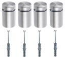 4 Montážne rozpery 12x25 INOX Montážna rozpera Dekoratívne upevnenie