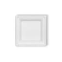Tanier jednorazové dezertné taniere z bielej cukrovej trstiny 16x16cm 50ks