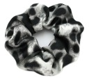Gumička do vlasov LARGE LEOPHER WRAPPER SILK BLACK