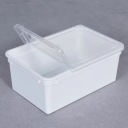 Nádoba na chov BraPlast 19x12,5x7,5 cm 1,3L BIELA ​​s chlopňou a vetraním