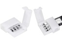 KONEKTOR PRE RGB RGBW LED PÁS 10mm 4PINOVÝ PRIAMY RÝCHLOKONEKTOR BEZ PÁJKY