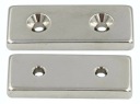 SILNÝ NEODYMOVÝ MAGNET 40x15x5 mm S OTVOROM 7/3,5 mm NA SKRUTKU