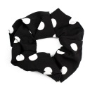 SCRUNCHIES gumička do vlasov s bodkami, ČIERNA