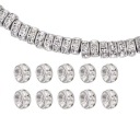 DIŠTANY SO ZIRKÓNOM 6MM 30KS SILVER CRISTAL NA NÁUŠNICE NA ŠPERKY
