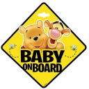 Yellow Baby on Board auto štítok Kubuś