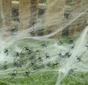 PLASTOVÉ PAVÚKY 50 KS 3 CM HALLOWEENSKÉ DEKORÁCIE