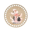 BSZ707-UV Základňa košíka - potlač, 15 cm - plameniak 2