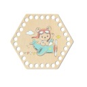 BSZ464-UV Základňa košíka - šesťhran 15,3 x 13,4 cm - mi