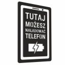 Tu si môžete nabíjať telefón – nálepka 10x15