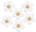 Sada FLOWERS Balónové kvety Biele zlato prijímanie Krstná svadba DIY 6 ks.