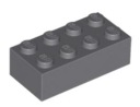LEGO BEAM 2X4 TMAVO SIVÁ 3001