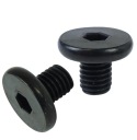 10x skrutka M8 x 10 mm plochá imbusová hlava, nábytková skrutka, metrická čierna
