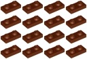 LEGO PLATE 3023 1x2 hnedá NOVINKA (6g) 16 ks.