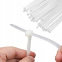 Sťahovacie pásky Silné sťahovacie pásky Biele zipsy na sťahovanie káblov 50x