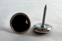 Krištáľový gombík s klincom CK-32-T-H18 čierny 18,5 mm