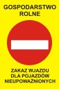 Nie 22 POĽNOHOSPODÁRSKY DOM Zákaz vstupu TABUĽKA