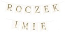 Banner ONE YEAR + BABY NAME Personalized Gold
