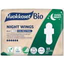 VUOKKOSET BIO hygienické vložky na noc s krídelkami 9 ks